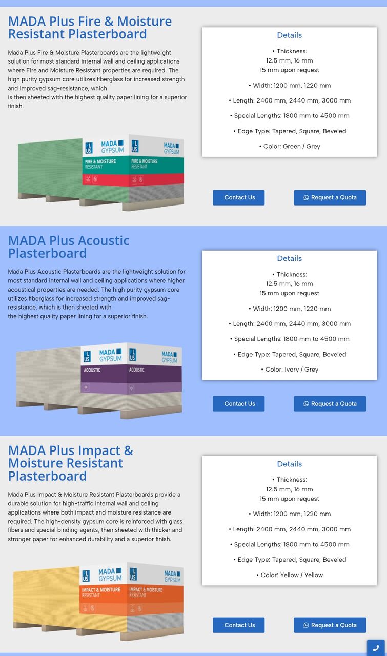 Jeddah, Materials, Gypsum Boards For Sale