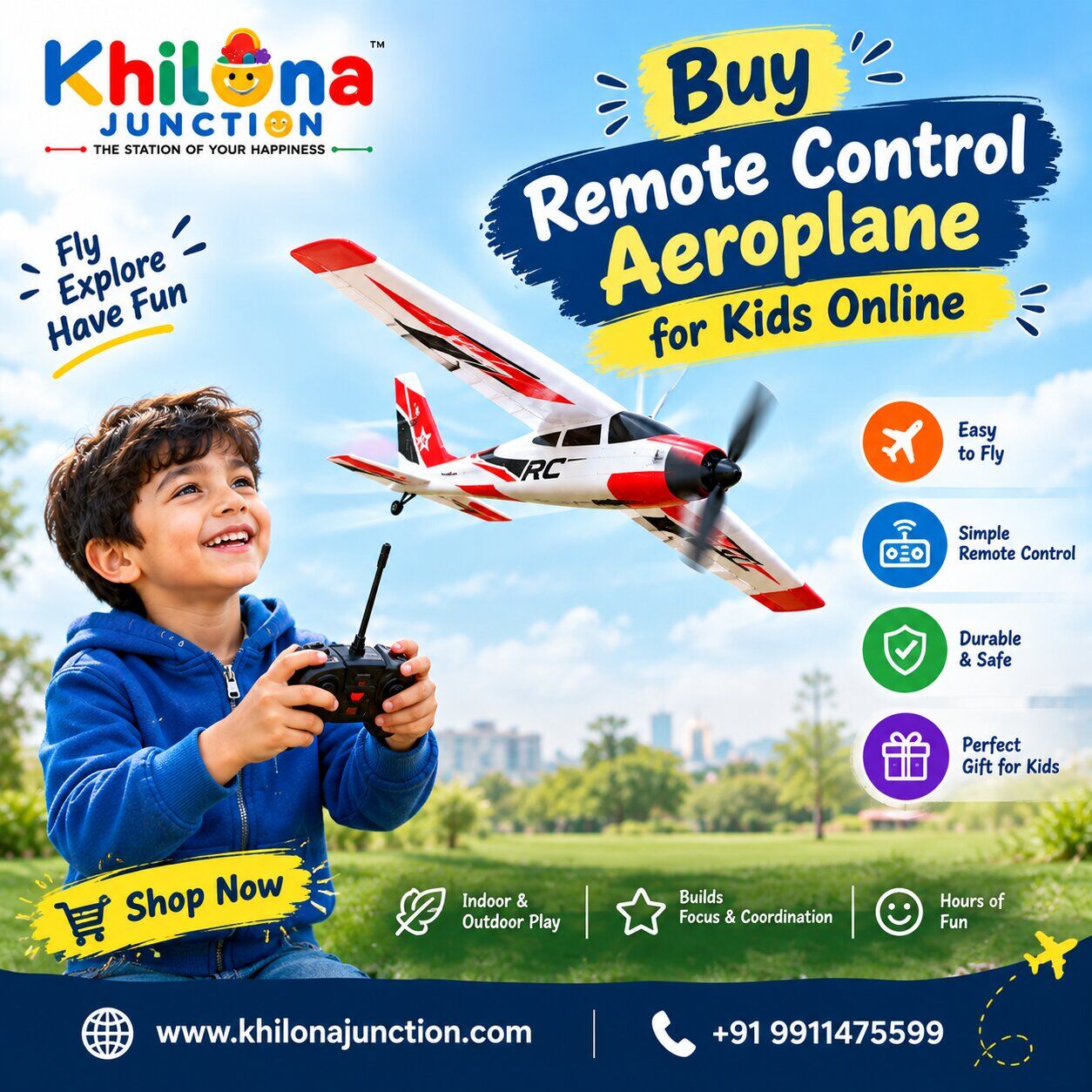 New Delhi, Toys & Games, INR 1003,  Buy Remote Control Aeroplane For Kids Online