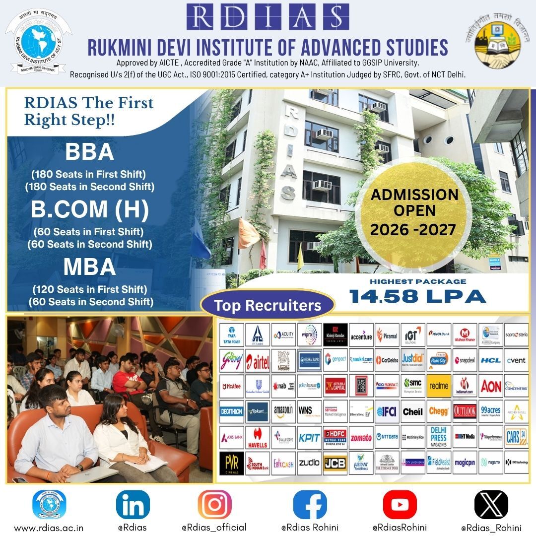 Rohini, Education, Top BBA Colleges In IP University For Career-Focused Education - RDIAS
