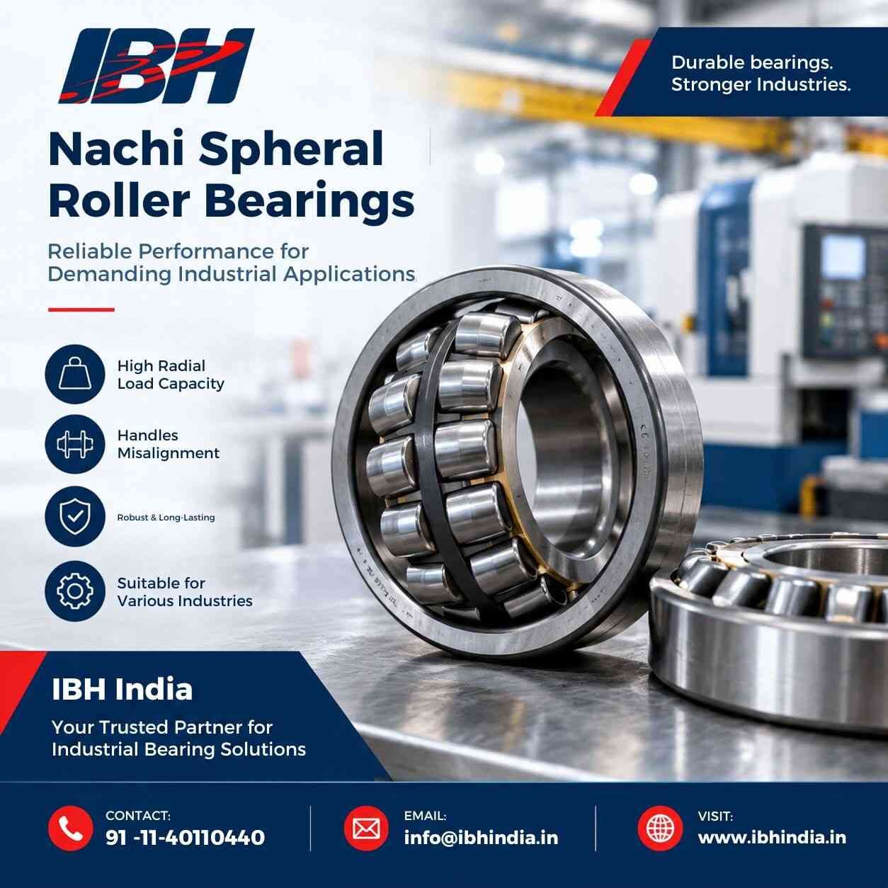 New Delhi, Industrial Machinery, Spherical Roller Bearings For Manufacturing And Heavy Engineering