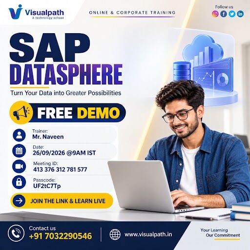 Hyderabad, Lessons Offered, Expert SAP Datasphere Free Demo On September 26, 2026
