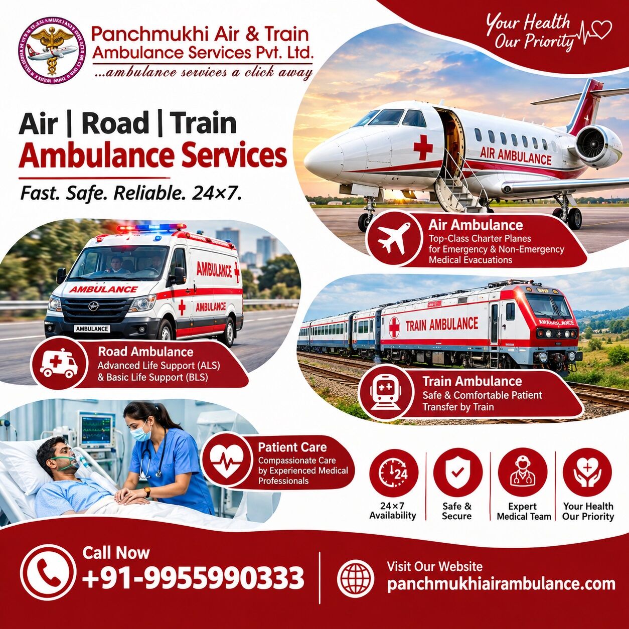 Mumbai, Health, Panchmukhi Air Ambulance In Patna- Considered Best For Patient Transportation