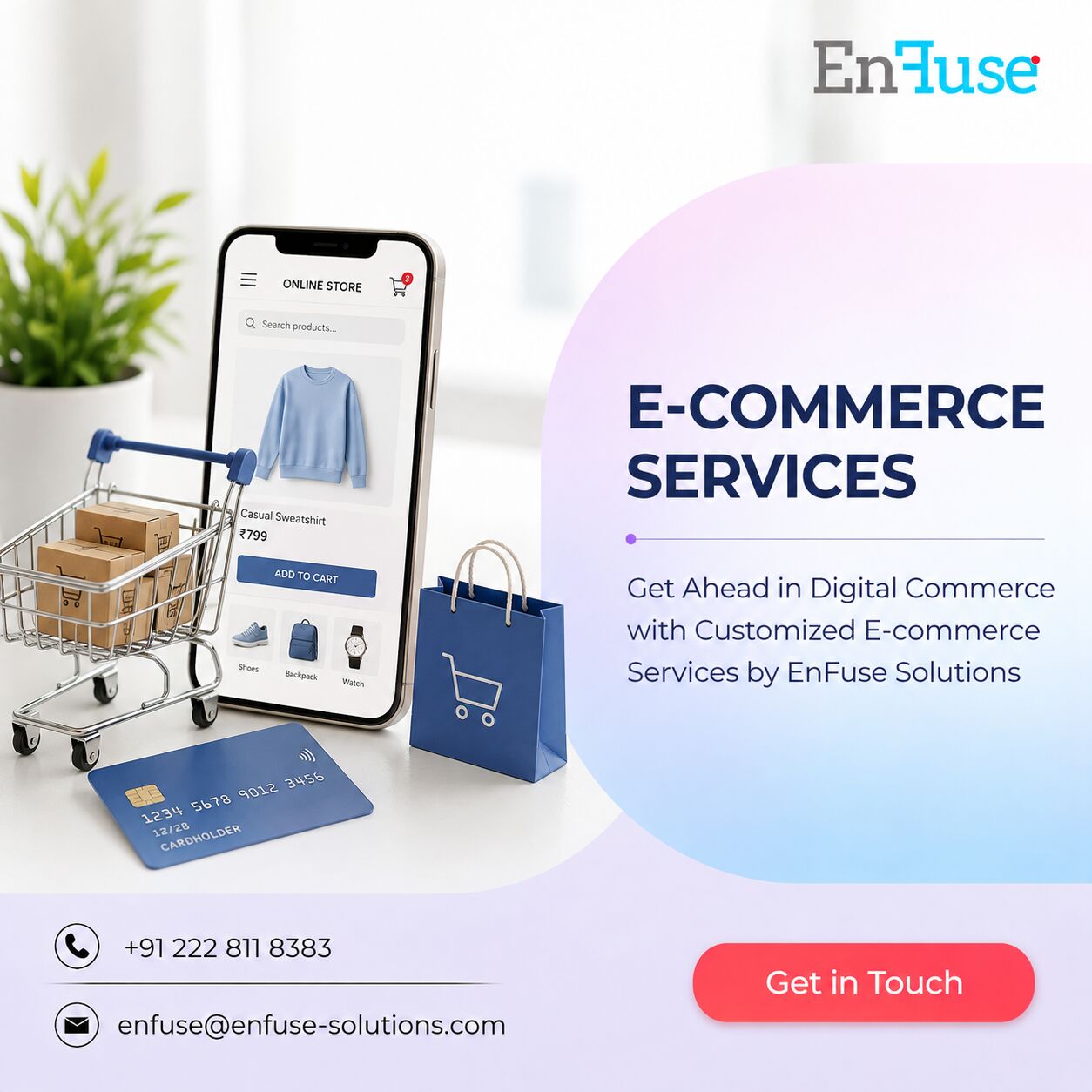 Mumbai, Marketing, Get Ahead In Digital Commerce With Customized E-commerce Services By EnFuse Solutions