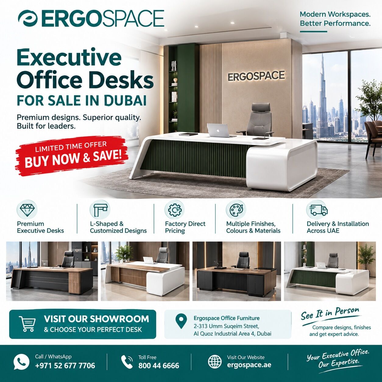 Dubai, Furniture, AED 5000,  Executive Office Desks For Sale In Dubai | Limited Time Offer