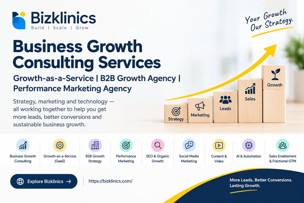Haryana, Computers, INR 100,  Business Growth Consulting Services | Growth-as-a-Service | B2B Growth Agency, Bizklinics