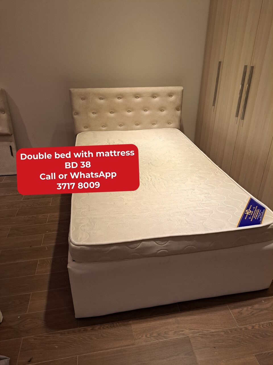 Manama, Furniture, BHD 38,  @@Double Bed With Mattress In Good Condition For Sale With Delivery