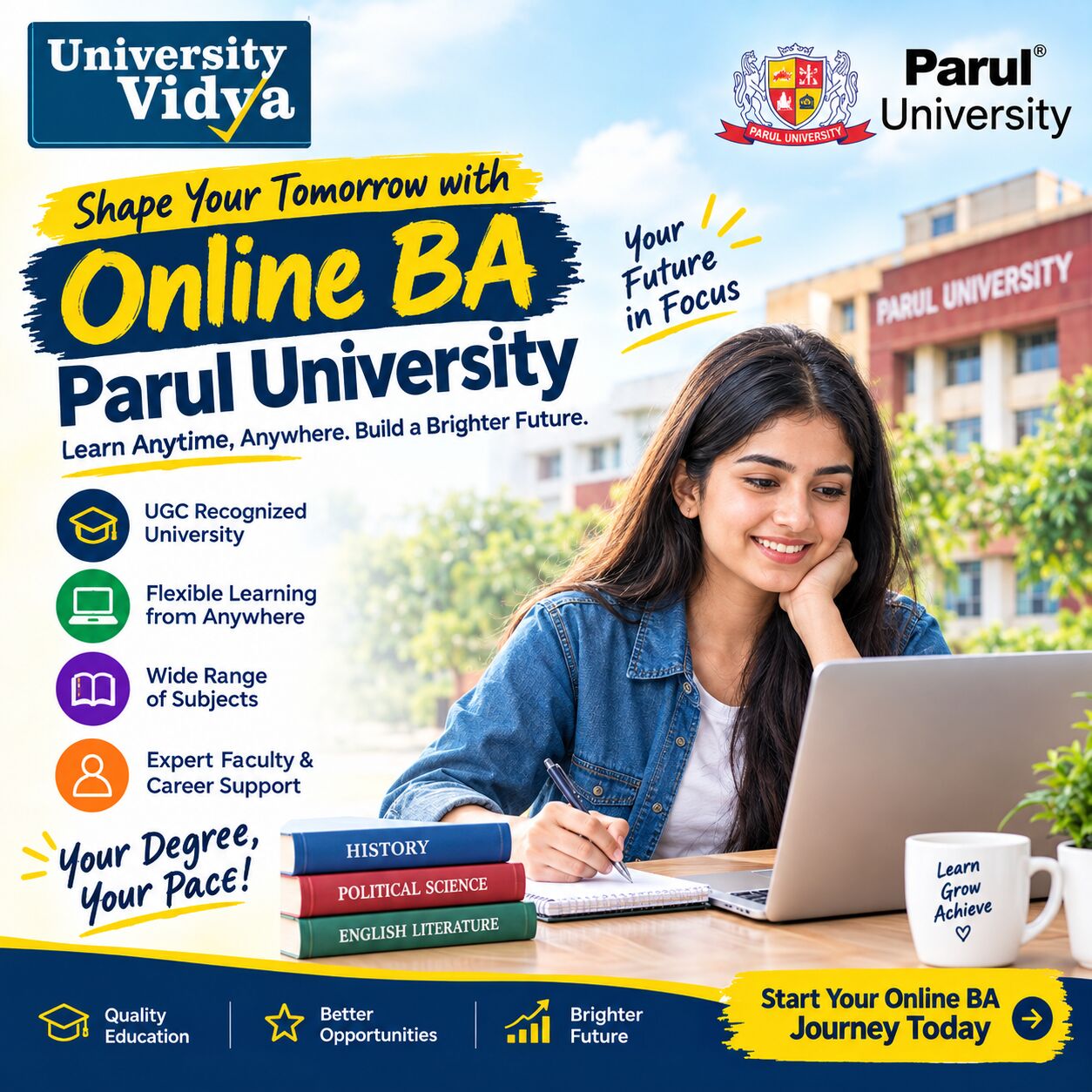 Mumbai, Education, Online BA Parul University &ndash; Turn Your Ambition Into Achievement