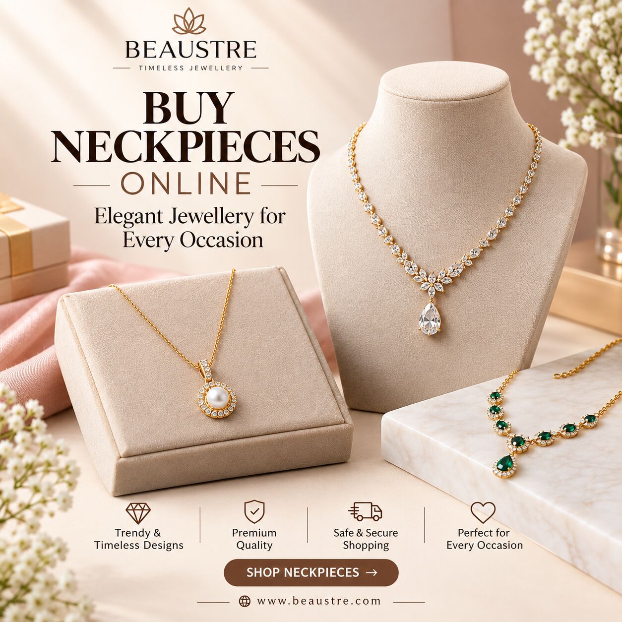 New Delhi, Jewelry, INR 699,  Buy Neckpieces For Women Online In India | Beaustre