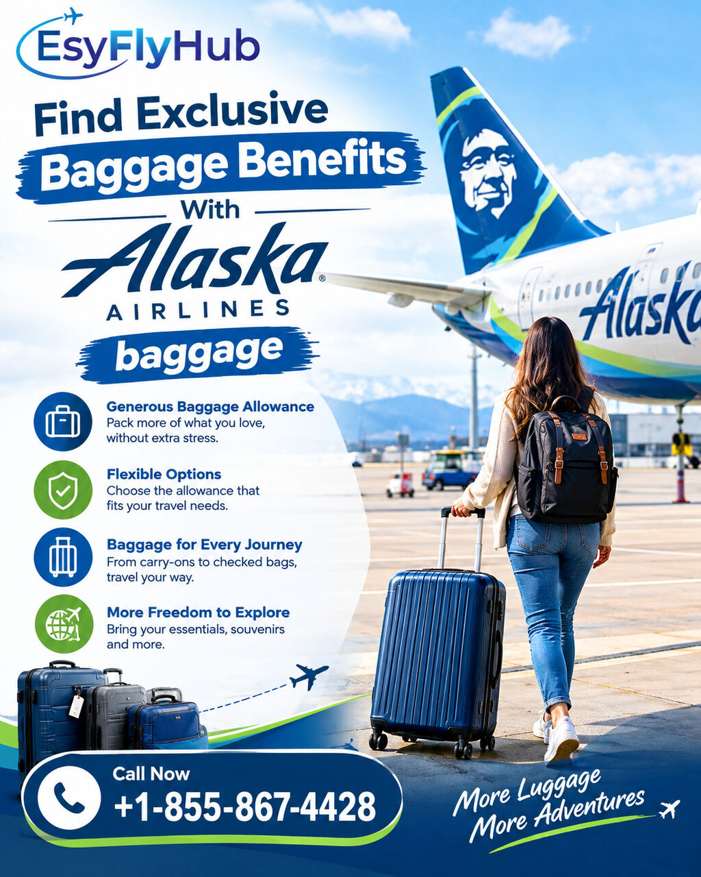 New York, Travel, Find Exclusive Baggage Benefits With Alaska Airlines Baggage