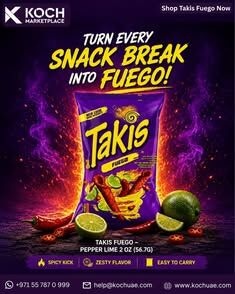 Dubai, Food, AED 98,  Buy Takis Chips In Dubai & UAE &ndash; Spicy Snack Options