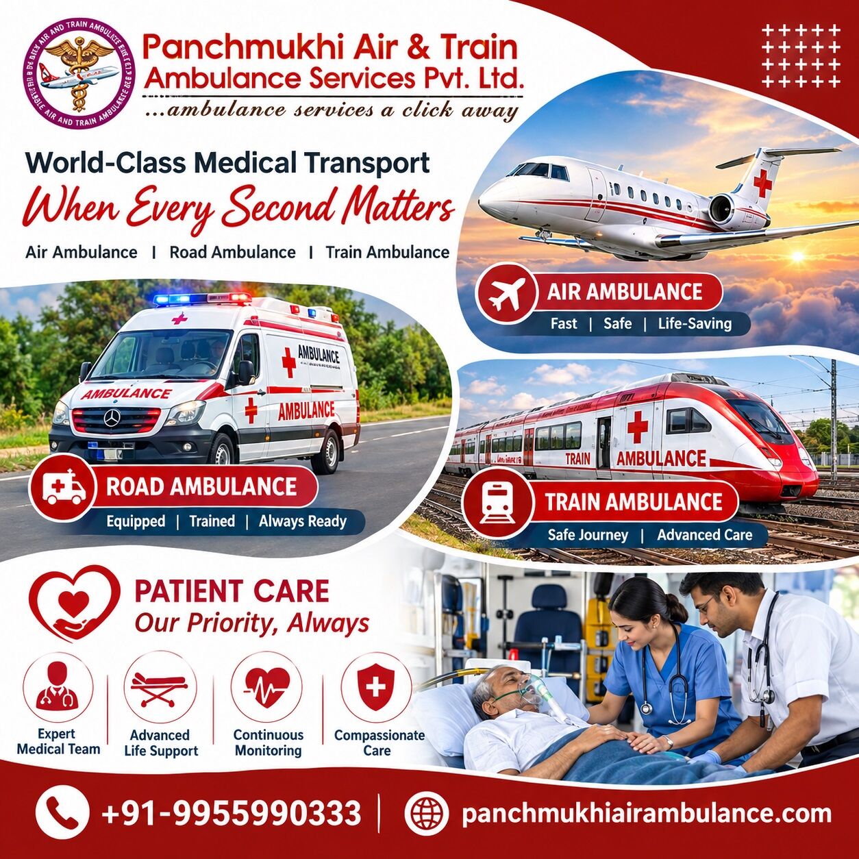 Ranchi, Health, Panchmukhi Low Cost Air Ambulance In Ranchi- Booking Is Cost Effective And Transparent