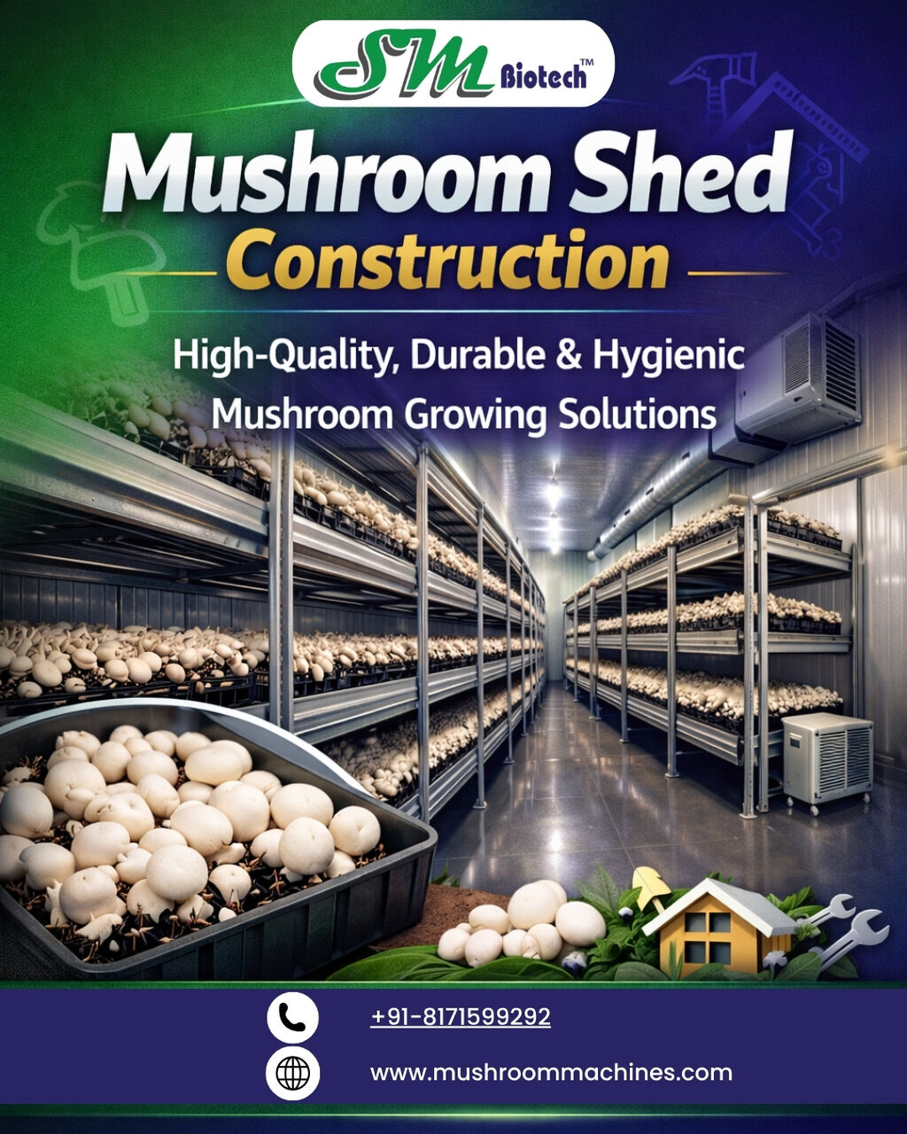 Mumbai, Business, Shed Construction Services For Mushroom Farming
