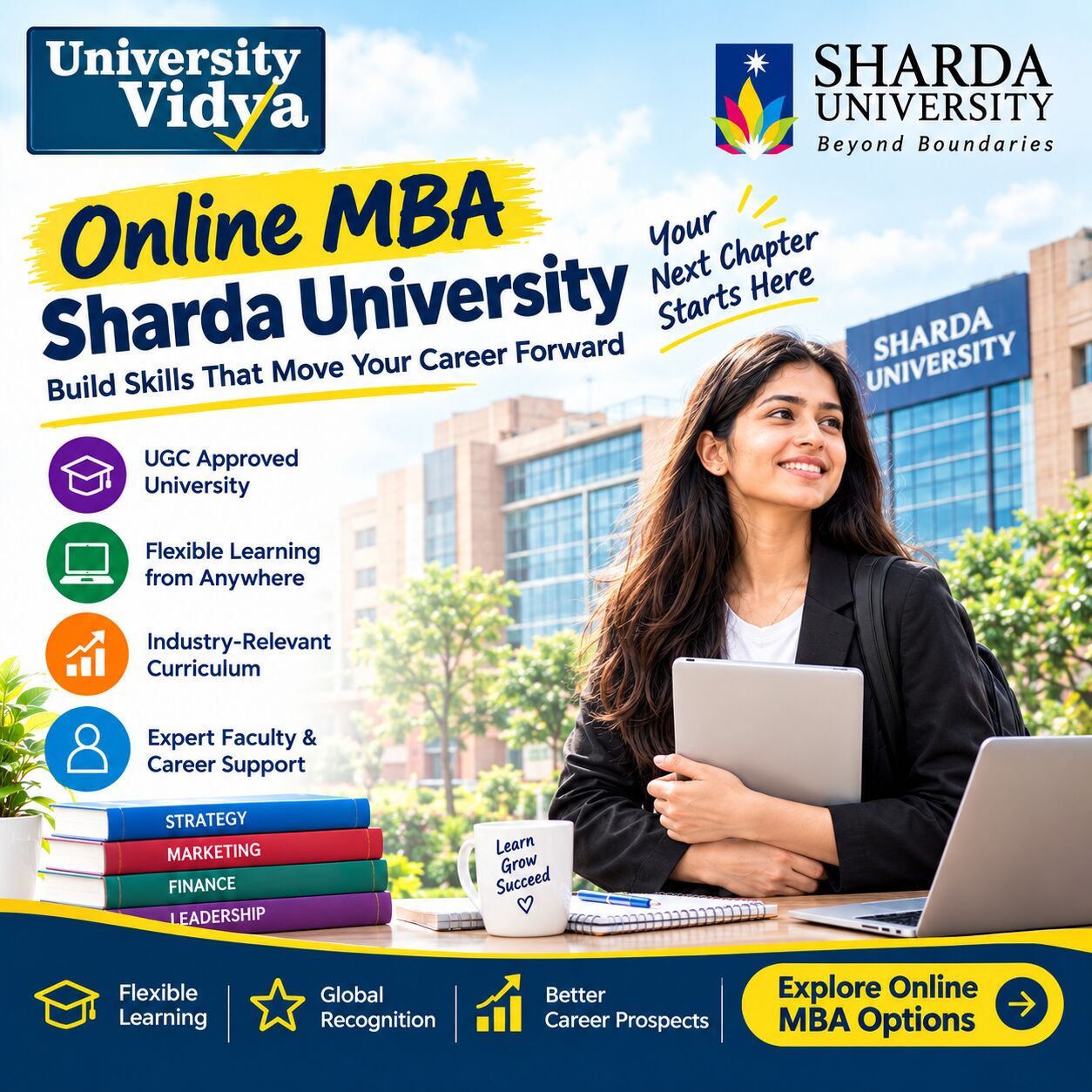 Mumbai, Education, Online MBA Sharda University Build Skills That Move Your Career Forward