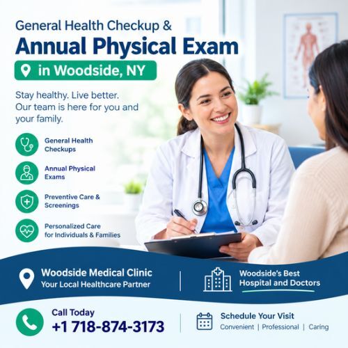 New York, Health, General Health Checkup And Annual Physical Exam In Woodside, NY