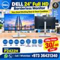BHD 30,  DELL 24" Full HD Borderless Monitor - 180* Rotatable - Input: HDMI DP & VGA