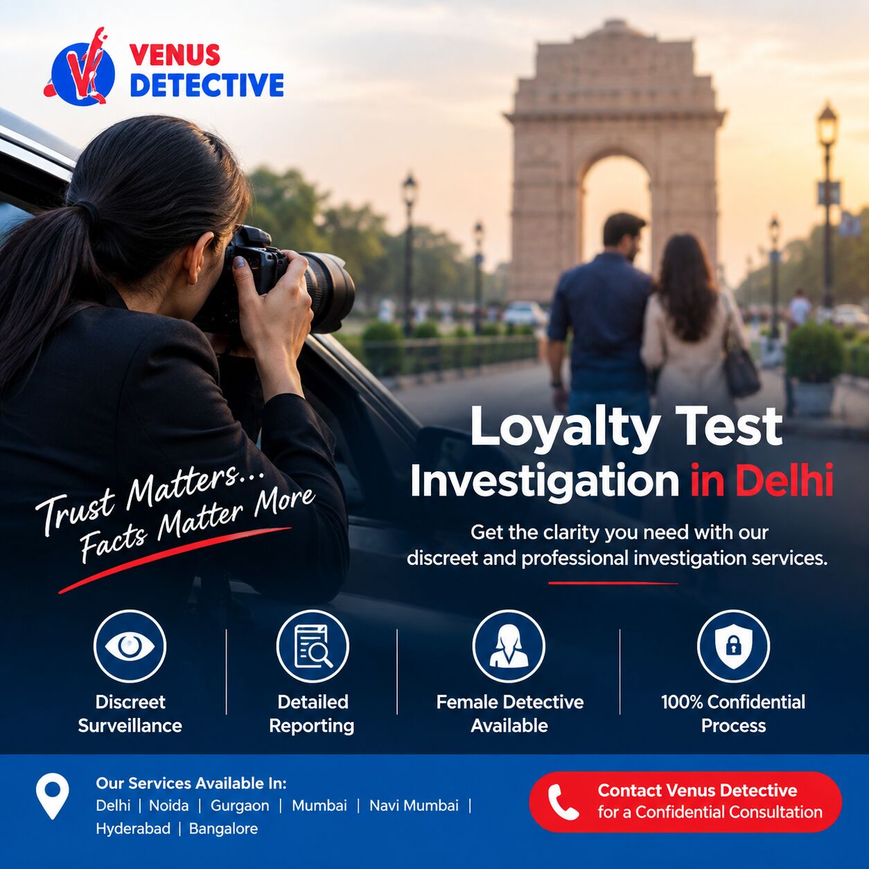 New Delhi, Legal, Loyalty Test Investigation In Delhi | Private Detective