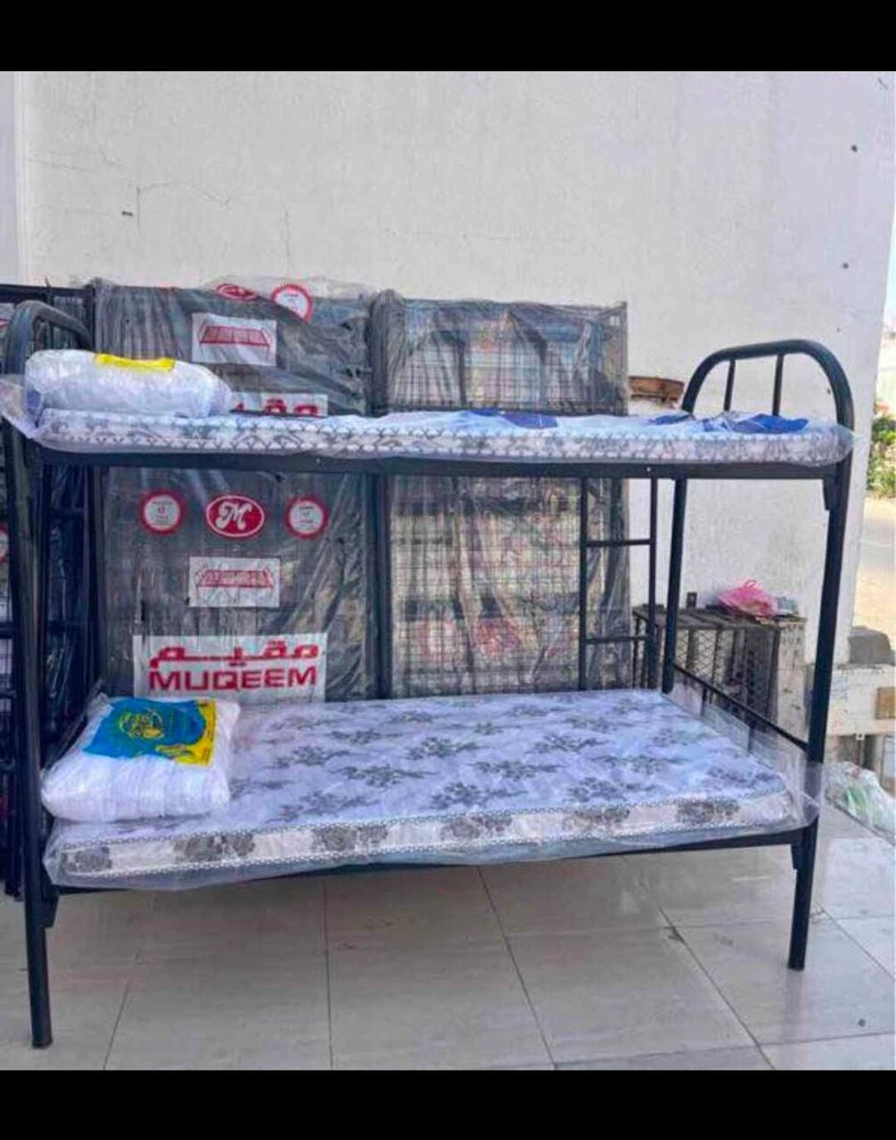 Jeddah, Furniture, SAR 1,  Single Steel Bed With Mattress Double Bed With Mattress Available