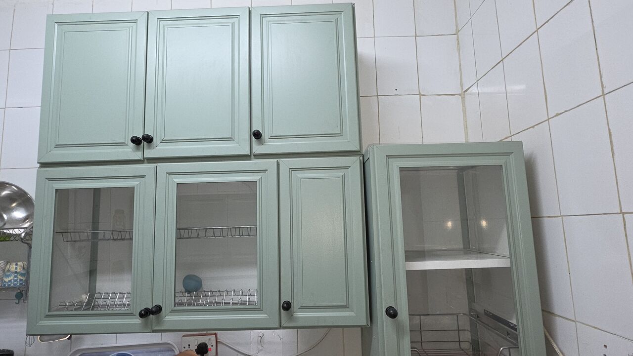 Riyadh, Furniture, SAR 749,  Kitchen Furniture: Pastel Green Cabinets