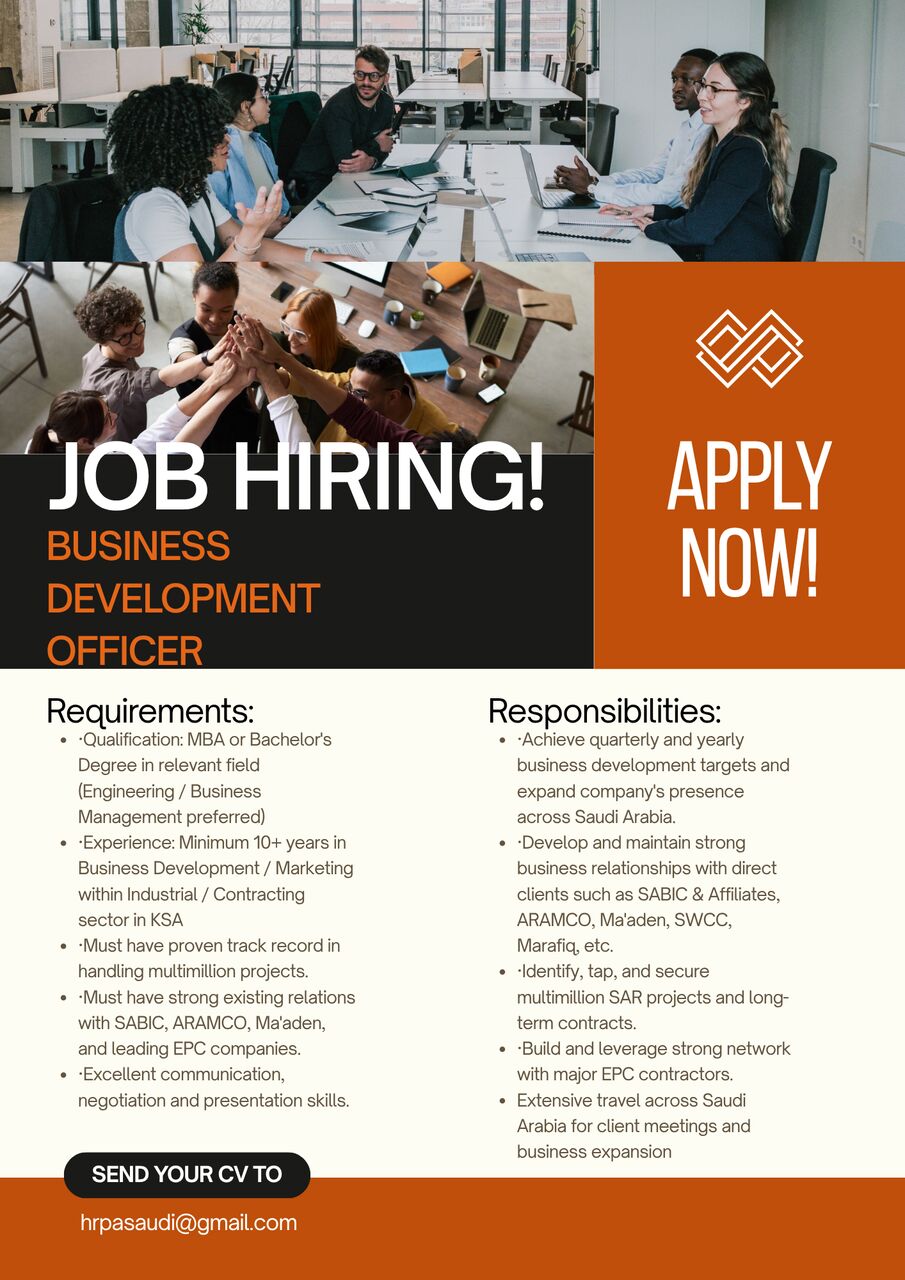 Dammam, Jobs, Business Development Executive &ndash; Top Package In The Industry |