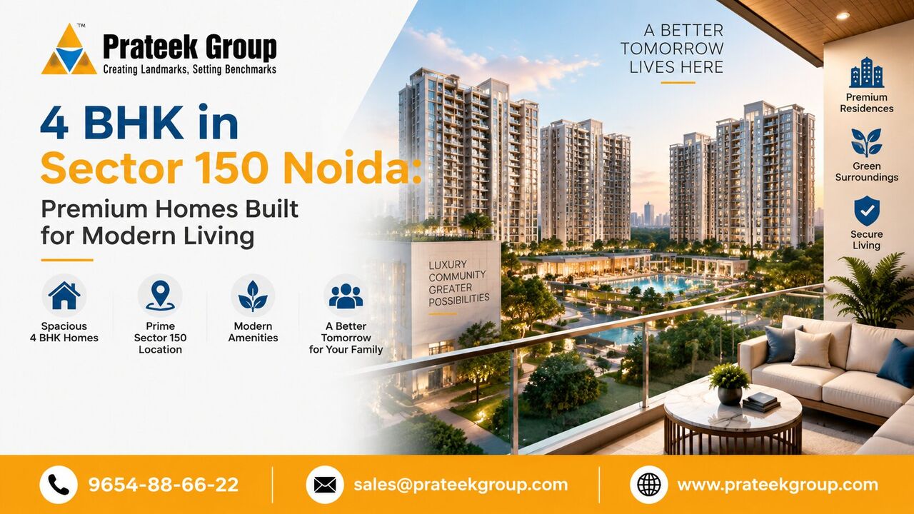 Noida, Real Estate, 4 BHK In Sector 150 Noida: Premium Homes Built For Modern Living