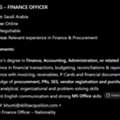 Finance Officer