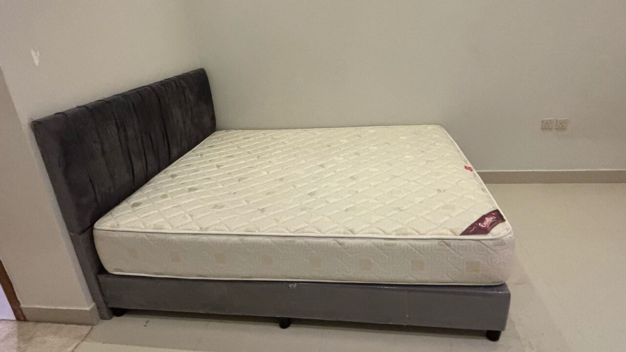 Riyadh, Furniture, SAR 390,  Double Bed With Mattress Very Clean
