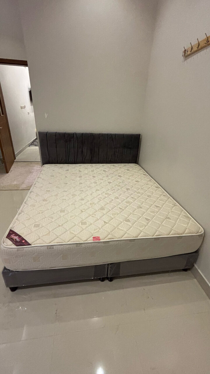 Riyadh, Furniture, SAR 390,  Double Bed With Mattress Very Clean