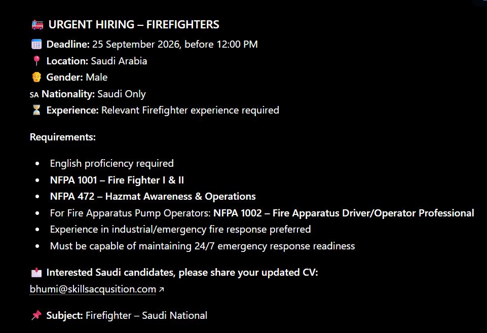 Mumbai, Jobs, Firefighter