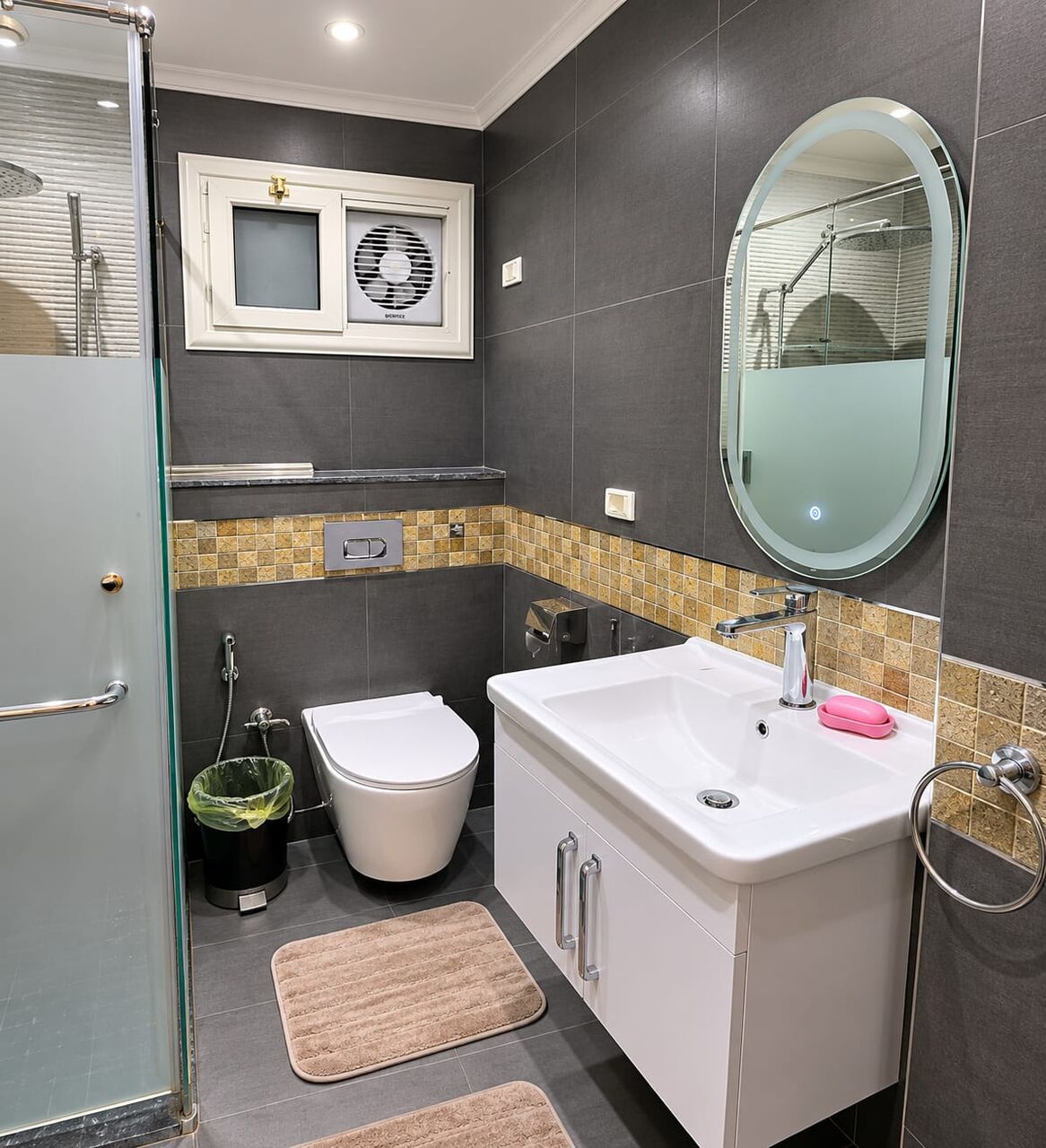 NEW Cairo, Apartments, Flats, Houses & Villas, EGP 50/month,  Furnished,  2 BR,  128 Sq. Meter,  Fully Furnished Apartment For Rent |  New Cairo Ground-floor Apartment With Garden.
