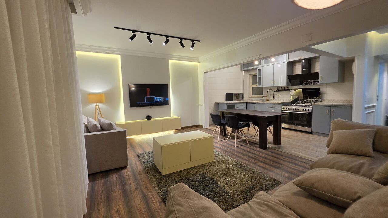 NEW Cairo, Apartments, Flats, Houses & Villas, EGP 50/month,  Furnished,  2 BR,  128 Sq. Meter,  Fully Furnished Apartment For Rent |  New Cairo Ground-floor Apartment With Garden.