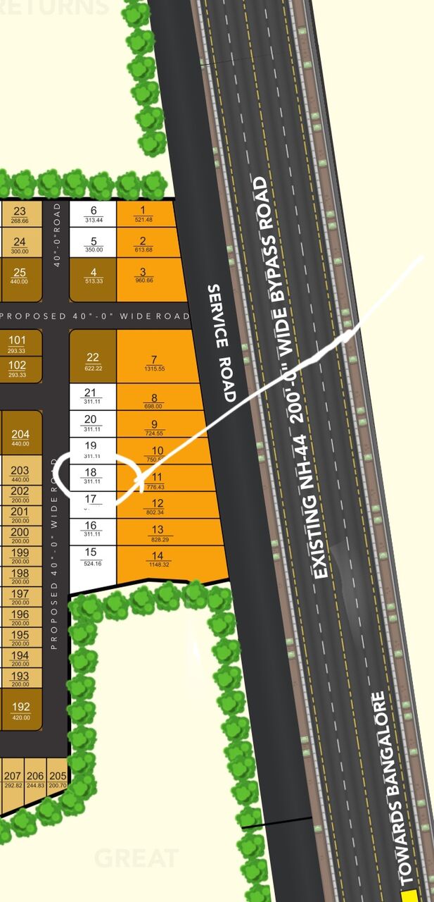 Hyderabad, Real Estate For Sale, INR 17000,  311 Sq. Yard,  Open Plot For Sale In Highway Facing Venture @ Shadnagar.