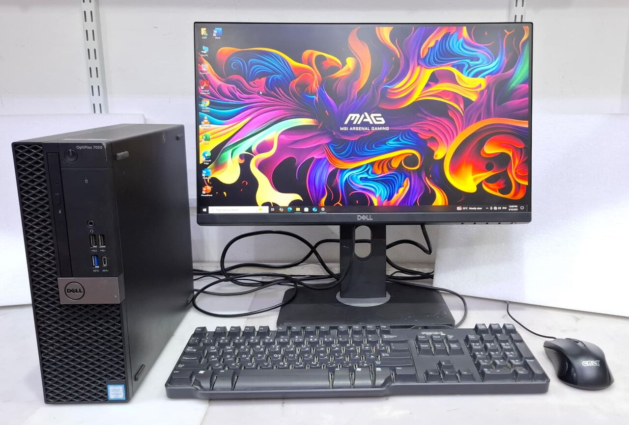 Manama, Computers, BHD 128,  Special Offer DELL Core I7 7th Gen Computer Set + DELL 24" IPS FHD Monitor - 16GB DDR4 RAM