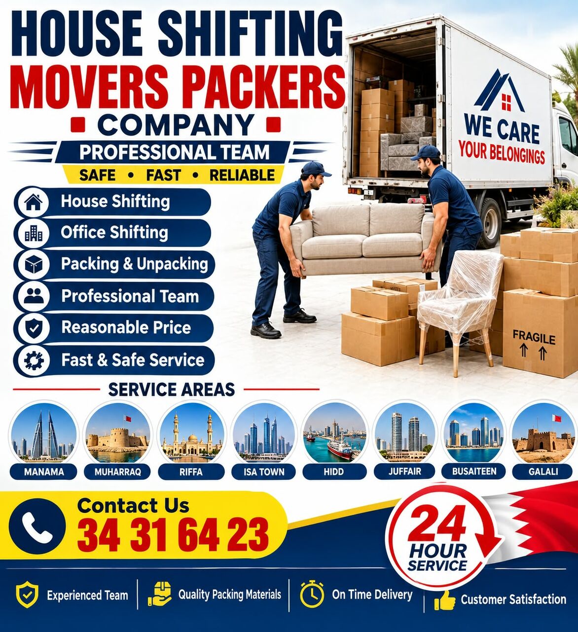 Juffair, Labor/Moving, 🚛🏘🏘Bahrain House Mover🏘🏘🚛.  Loading&Unloading Low Price & Good Service AC Fixing And