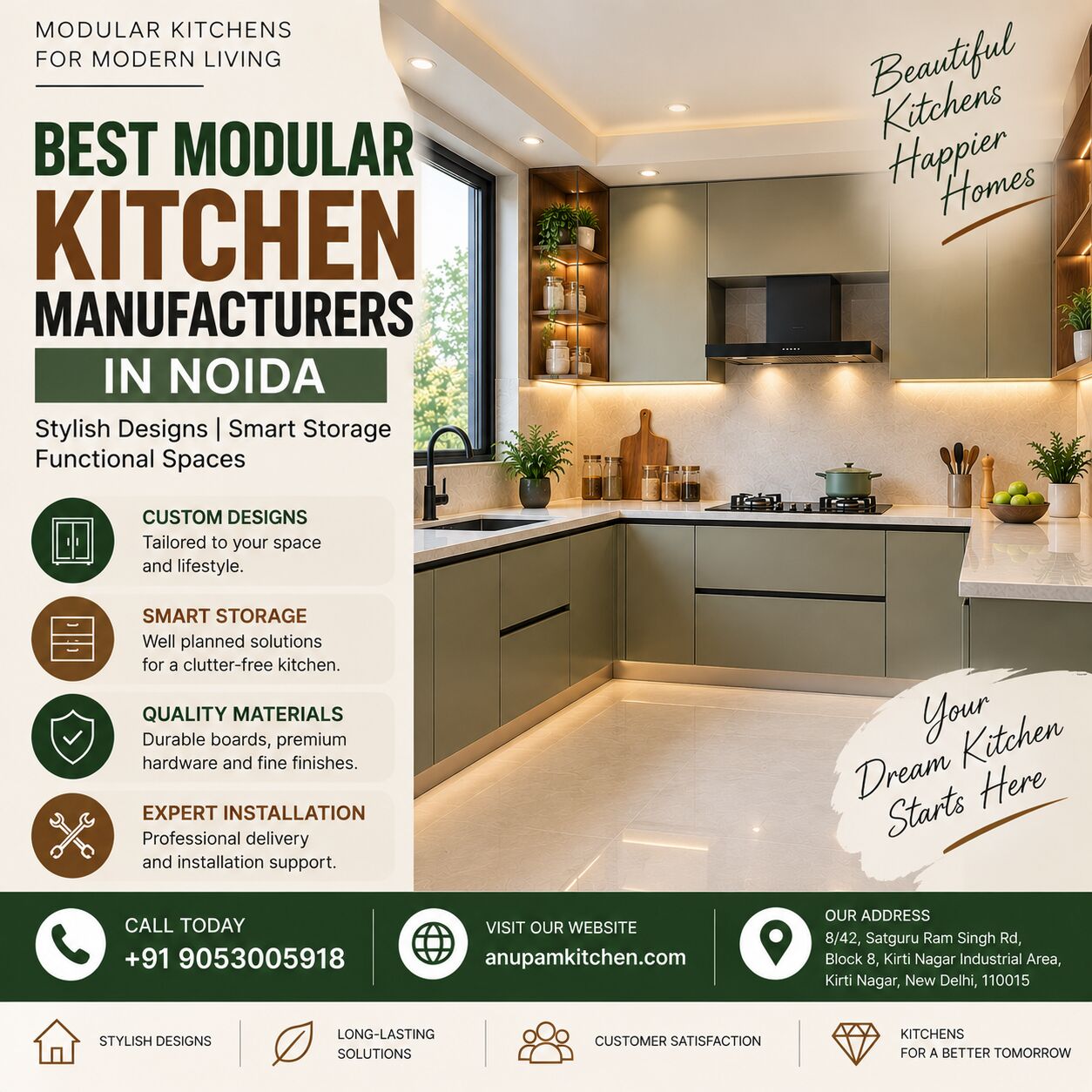 Noida, Household Items, INR 10000,  Best Modular Kitchen Manufacturers In Noida | Anupam Kitchen