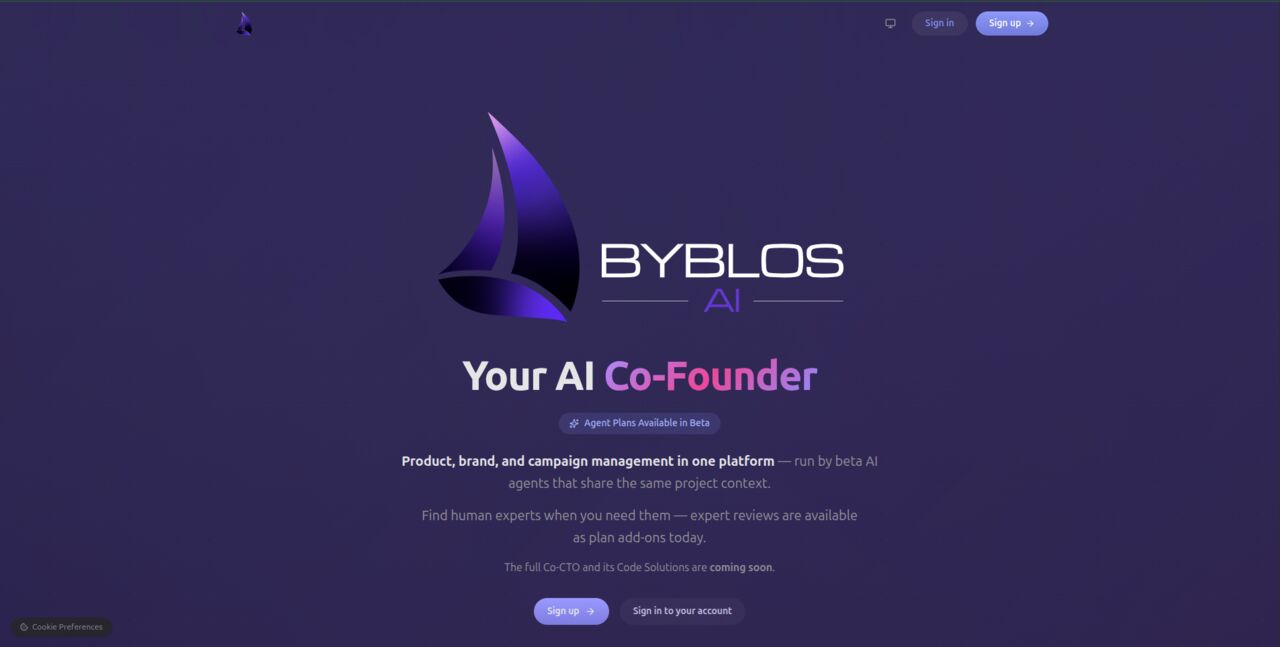 London, Software Development, Byblos AI: AI Co-founder For Clearer Product Decisions And Delivery