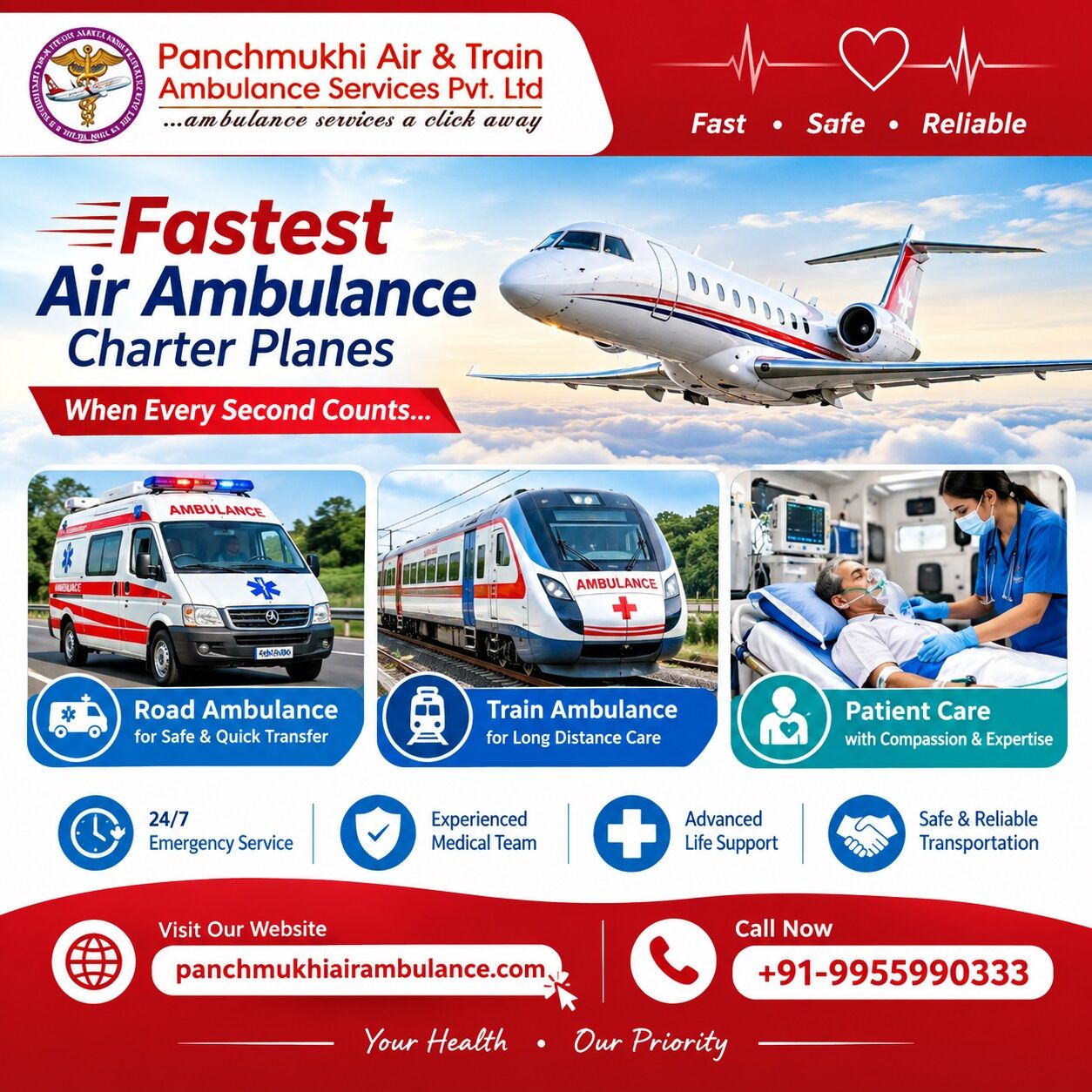 Bangalore, Health, Panchmukhi Low Cost Air Ambulance In Bangalore- Travel Without Distress