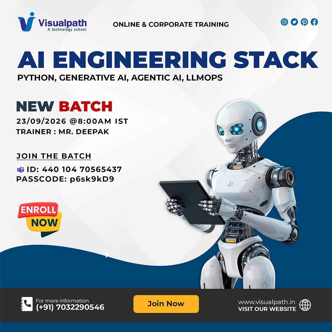 Hyderabad, Education, AI Engineering Stack Online Training | New Batch