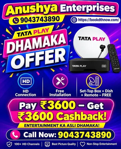 Chennai, Electronics, INR 3600,  Tata Sky New Connection In Villupuram | 9043743890