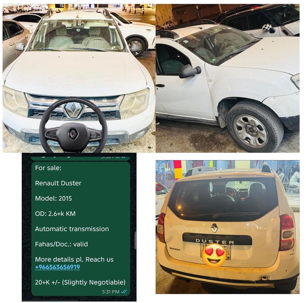 Al Malaz, Vehicles, Cars & Trucks , SAR 2000,  Renault Duster,  2026,  Automatic,  26 KM,  FOR SALE —   At 2000 SAR🚗