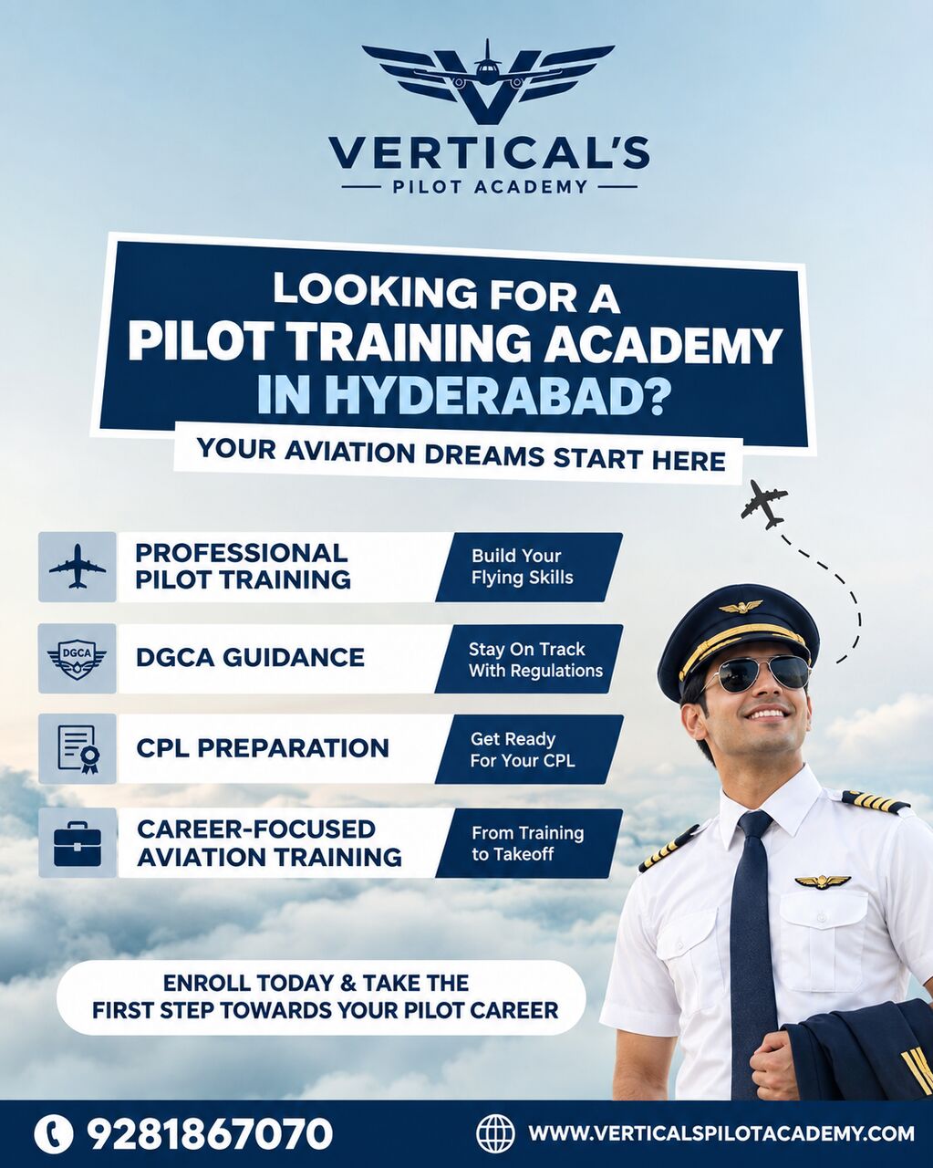 Hyderabad, Lessons Offered, Pilot Training Academy In Hyderabad | Vertical