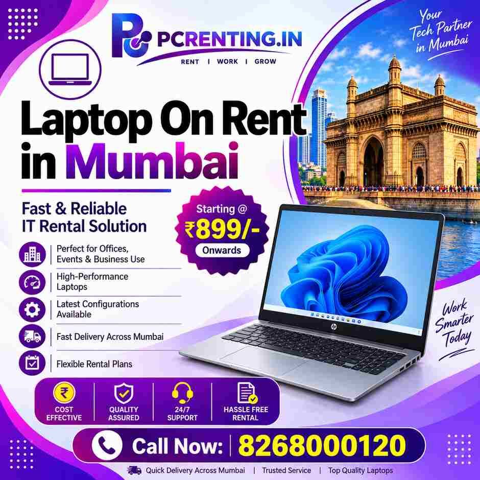 Thane, Electronics, INR 899,  Laptop On Rent At Rs 899/- Mumbai,Thane, Navimumbai