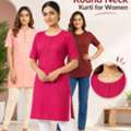 INR 364,  Round-Neck Kurti For Women &ndash; Plain, Comfortable And Stylish