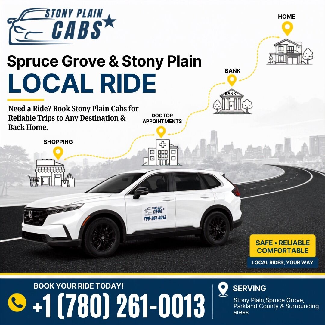 Toronto, Pick Up & Drop Off, Affordable Spruce Grove Taxi For Local Rides