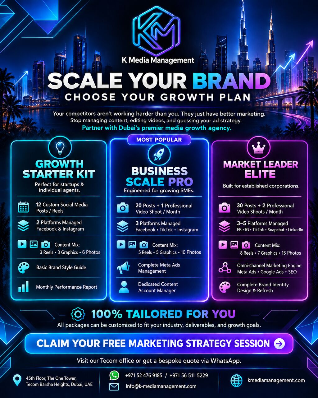 Dubai, Marketing, Social Media Management & Content Creation Dubai | K Media