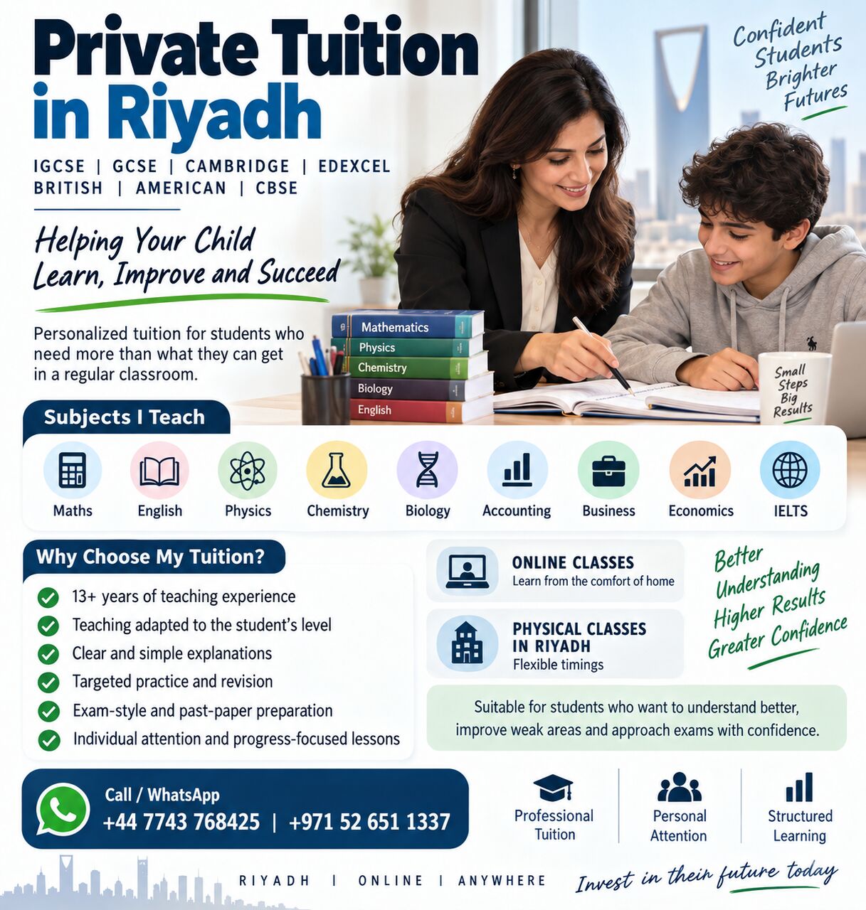Riyadh, Lessons Wanted, Private Tutor Riyadh | IGCSE, GCSE, IB, Cambridge, Edexcel & CBSE &ndash; Home & Online Tuition