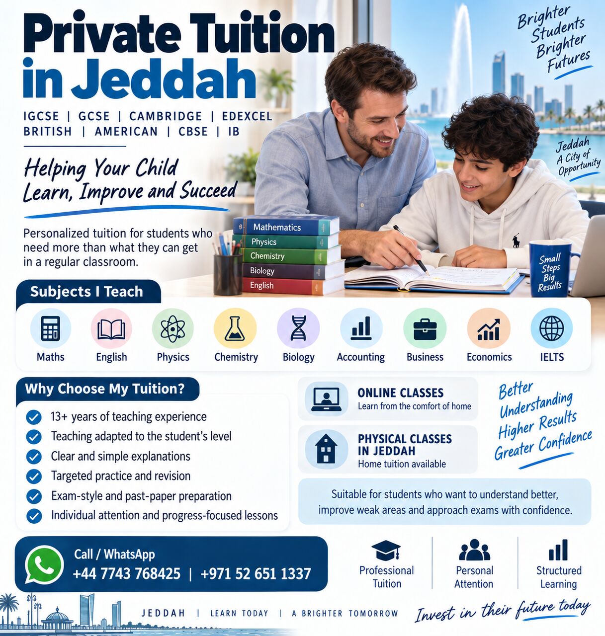 Jeddah, Lessons Wanted, Private Tutor Jeddah | IGCSE, GCSE, IB, Cambridge, Edexcel & CBSE &ndash; Home & Online Tuition