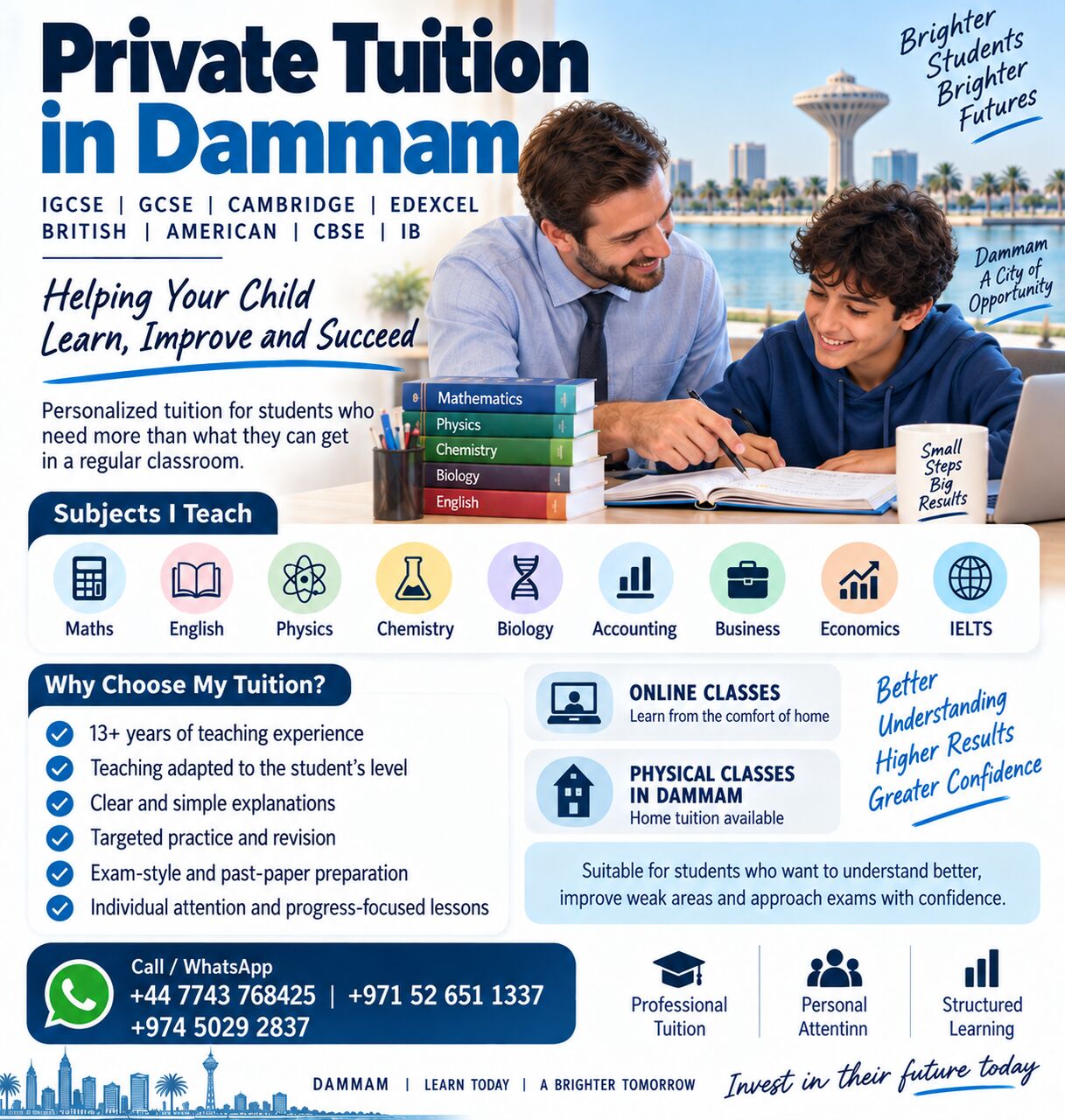 Dammam, Lessons Wanted, Private Tutor Dammam | IGCSE, GCSE, IB, Cambridge, Edexcel & CBSE &ndash; Home & Online Tuition