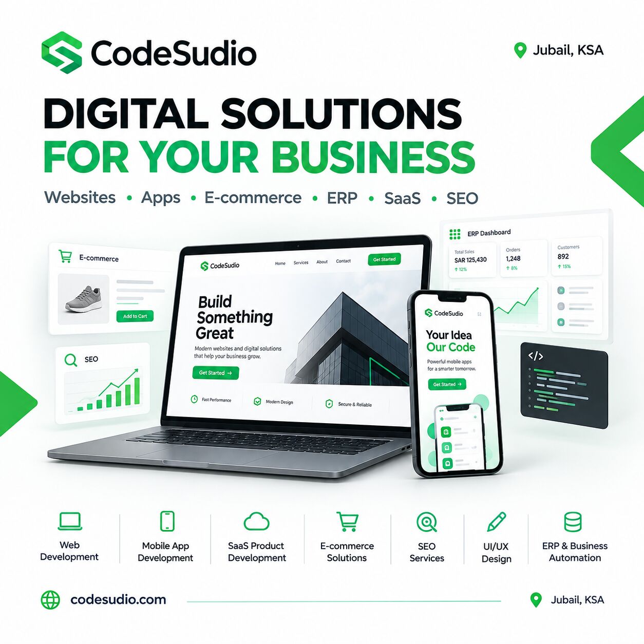 Jubail, Web Design & Development, Professional Web Design & Development &ndash; Jubail | Codesudio