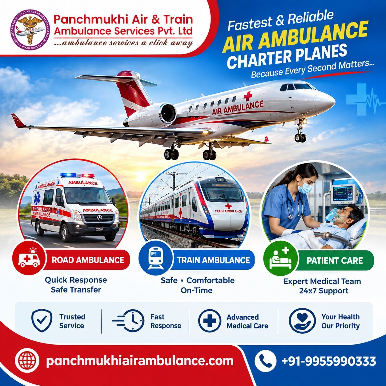 Mumbai, Health, Panchmukhi Air Ambulance Services In Mumbai- Safe Specialized Transfers