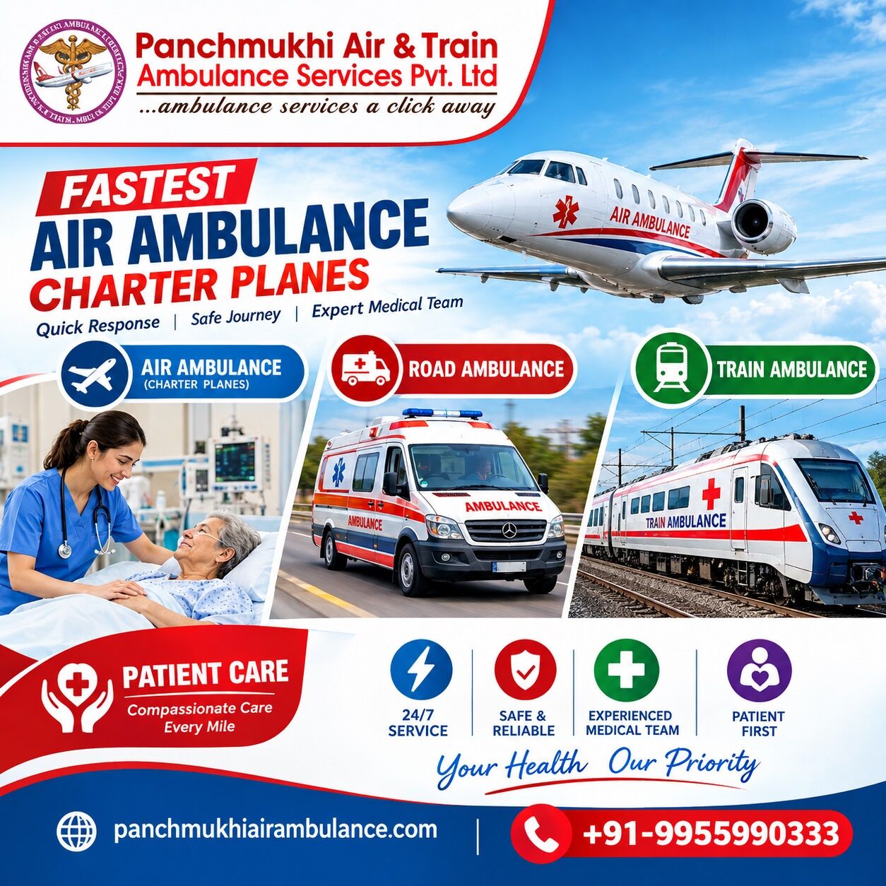 Chennai, Health, Panchmukhi ICU Air Ambulance In Chennai- Trusted ICU Support In Emergency